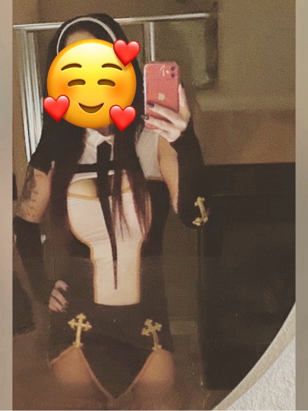 Spirit Halloween Sexy Sister Costume Adult small  & thigh highs